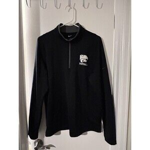Nike Kansas State Wildcats Football Mens Medium Pullover Quarter Zip Black Shirt